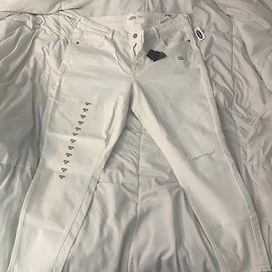 White Old Navy Rockstar Jeans